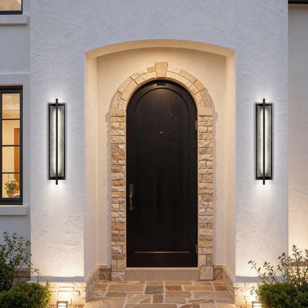 Black LED Dimmable Outdoor Hanging Light