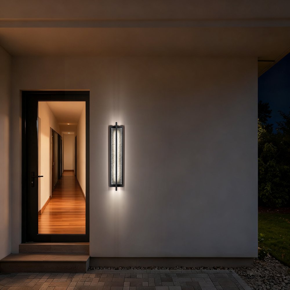 Black LED Dimmable Outdoor Hanging Light