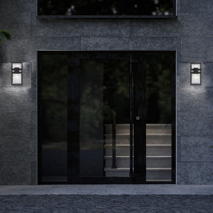 Black LED Dimmable Outdoor Hanging Light