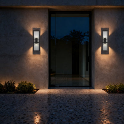 Black LED Dimmable Outdoor Hanging Light
