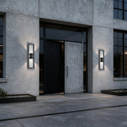 Black LED Dimmable Outdoor Hanging Light