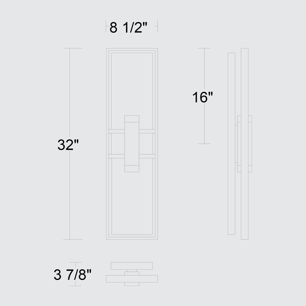 Black LED Dimmable Outdoor Hanging Light
