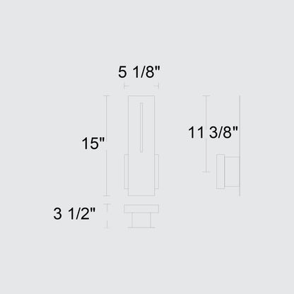 Black LED Dimmable Outdoor Hanging Light