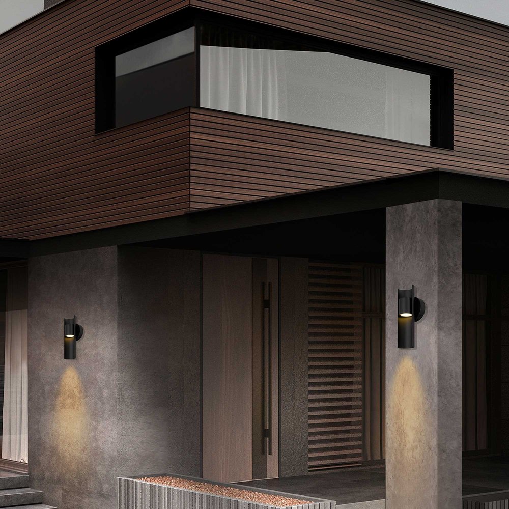 Black LED Dimmable Outdoor Hanging Light