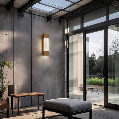 Brass Crackled LED Dimmable Outdoor Hanging Light