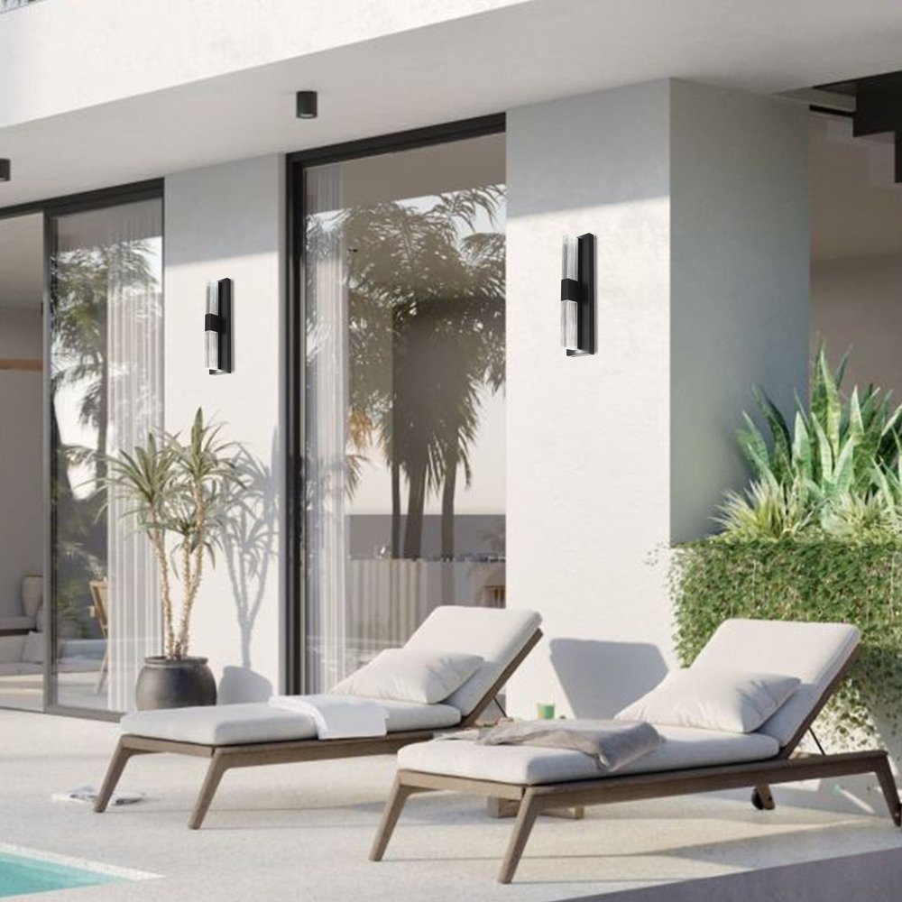 Black LED Dimmable Outdoor Hanging Light