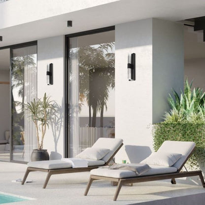 Black LED Dimmable Outdoor Hanging Light
