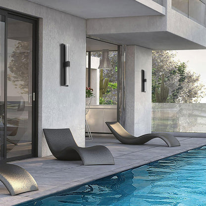 Black LED Dimmable Outdoor Hanging Light