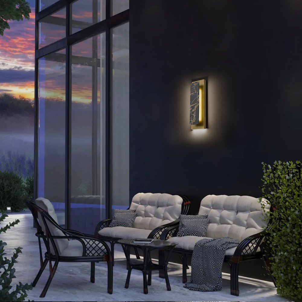 Brass LED Dimmable Outdoor Hanging Light