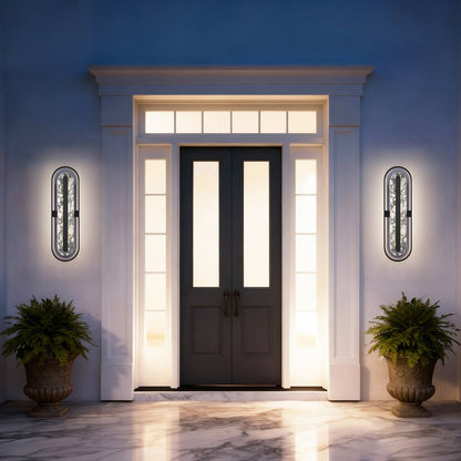 Black LED Dimmable Outdoor Hanging Light