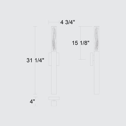 Black Transparent LED Dimmable Outdoor Hanging Light