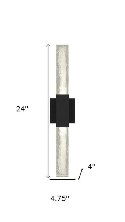 Black Transparent LED Dimmable Outdoor Hanging Light
