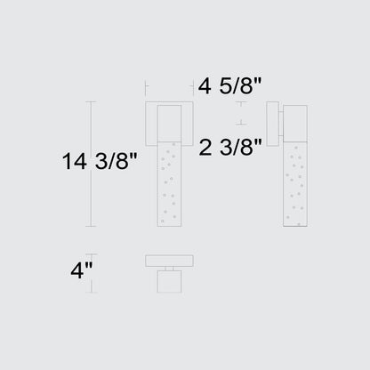 Black Transparent LED Dimmable Outdoor Hanging Light