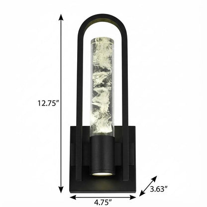 Black Transparent LED Dimmable Outdoor Hanging Light