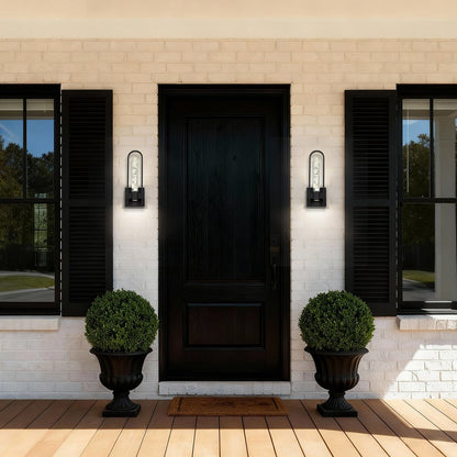 Black Transparent LED Dimmable Outdoor Hanging Light