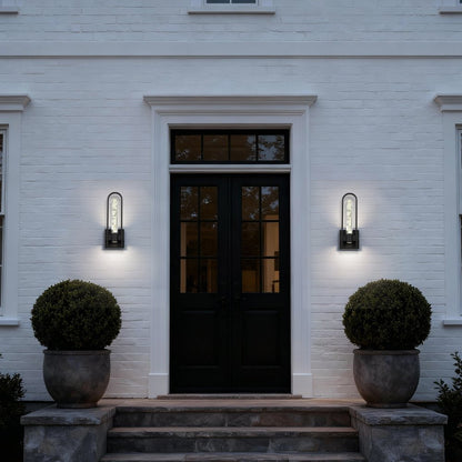 Black Transparent LED Dimmable Outdoor Hanging Light