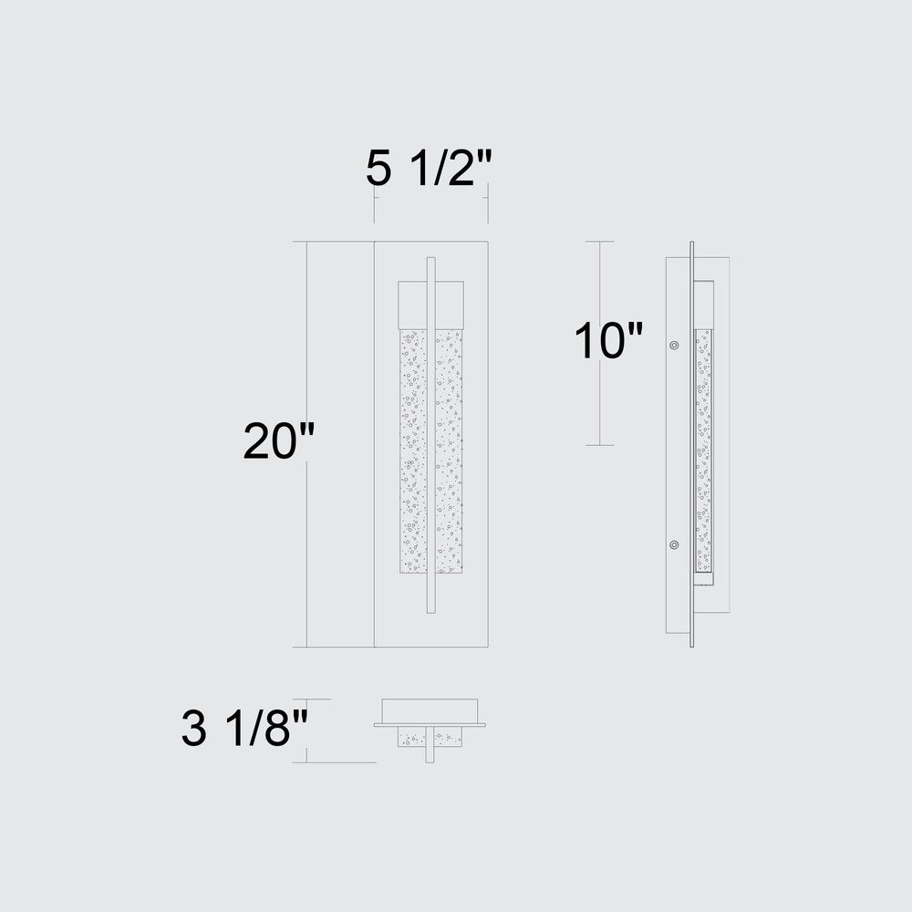 Black LED Dimmable Outdoor Hanging Light