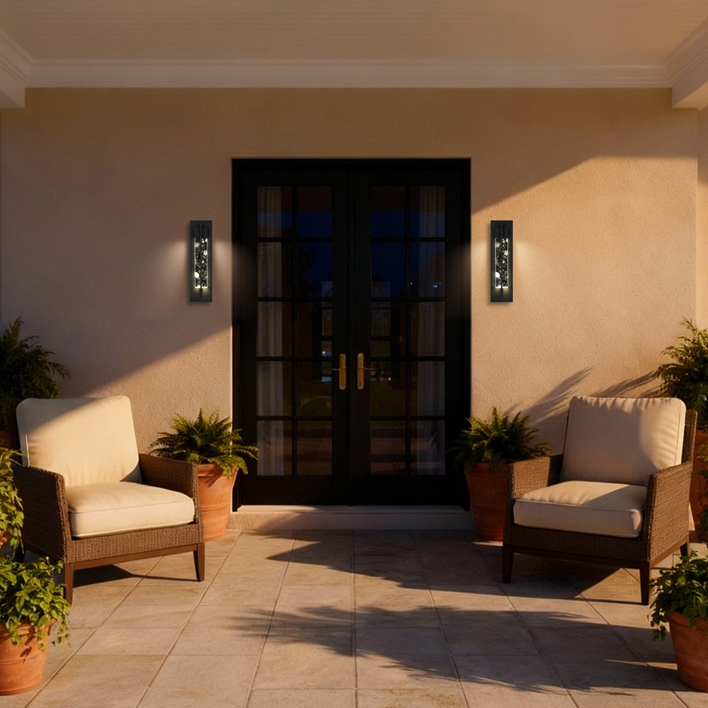 Black LED Dimmable Outdoor Hanging Light