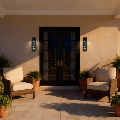Black LED Dimmable Outdoor Hanging Light