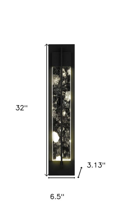 Black LED Dimmable Outdoor Hanging Light