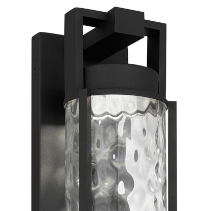 Black Hammered LED Dimmable Outdoor Hanging Light