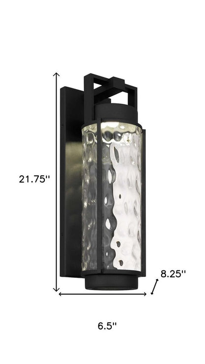 Black Hammered LED Dimmable Outdoor Hanging Light