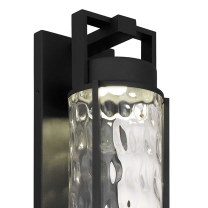 Black Hammered LED Dimmable Outdoor Hanging Light