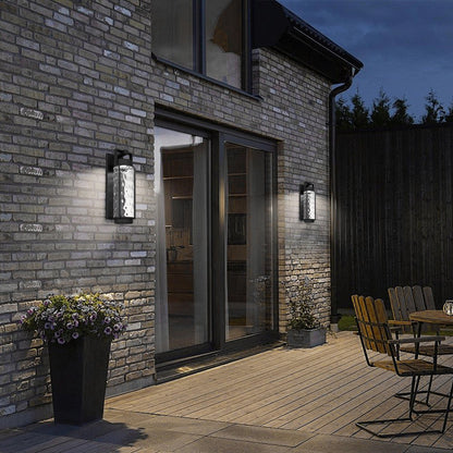 Black Hammered LED Dimmable Outdoor Hanging Light
