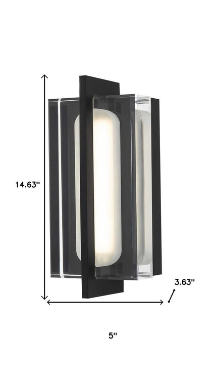 Black LED Dimmable Outdoor Hanging Light