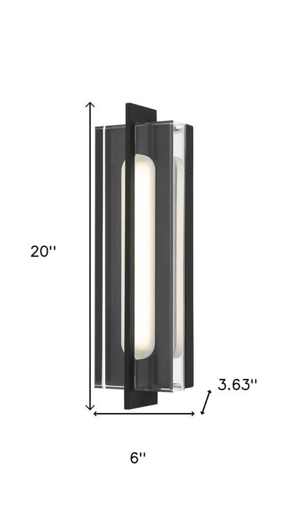 Black LED Dimmable Outdoor Hanging Light