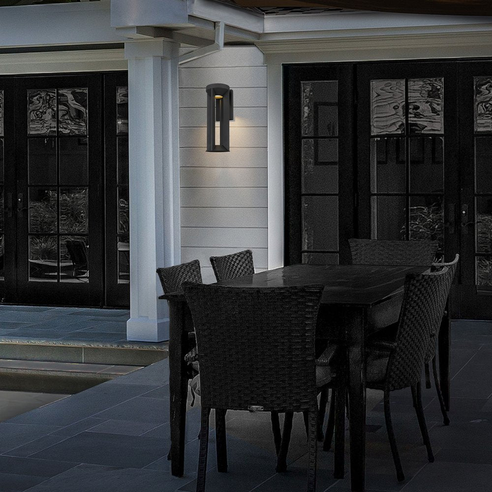 Black LED Dimmable Outdoor Hanging Light