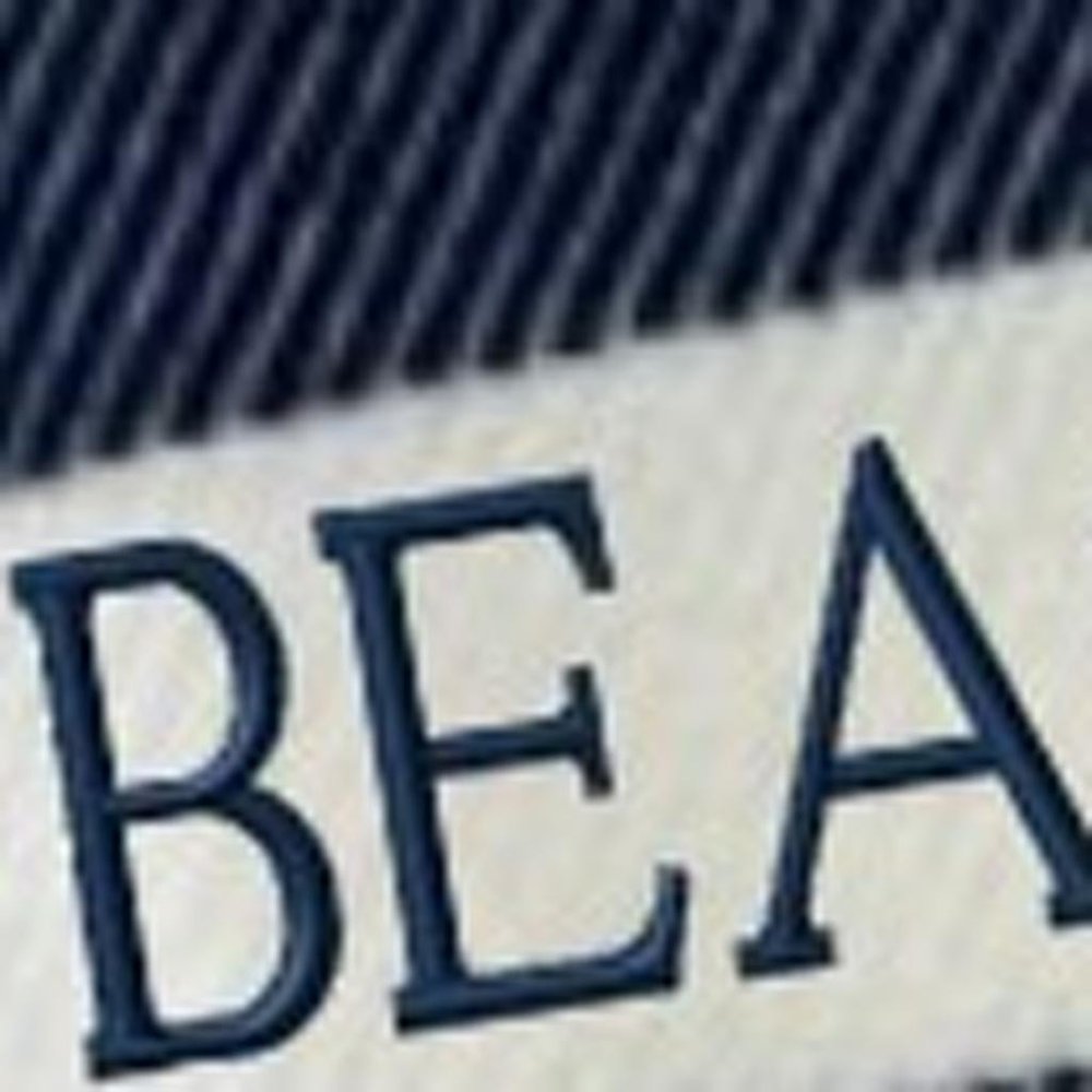 55" X 70" Navy Blue And White Stripe Cotton Beach House Embroidered Throw Blanket with Fringe