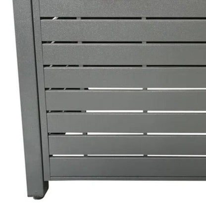 50000 BTU 42" Gray Steel Propane Rectangular Fire Pit With Cover