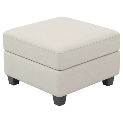 25" Black Velvet Storage Ottoman