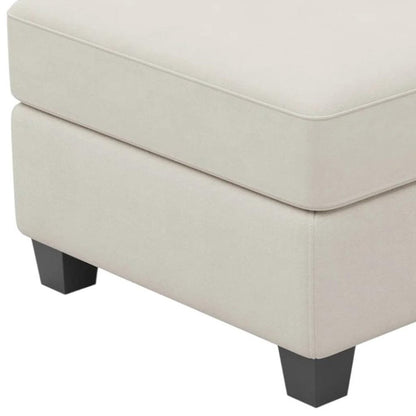 25" Black Velvet Storage Ottoman