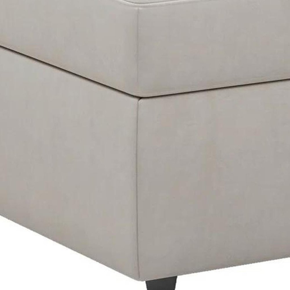 30" Black Velvet Storage Ottoman