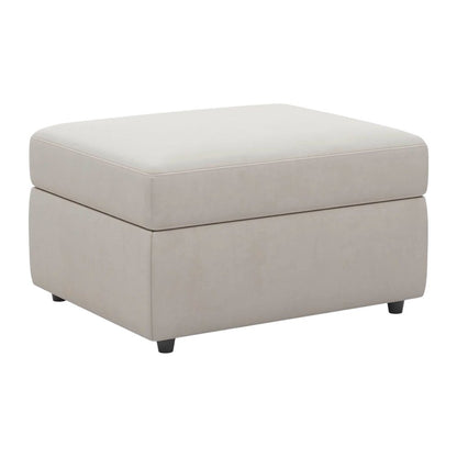 30" Black Velvet Storage Ottoman