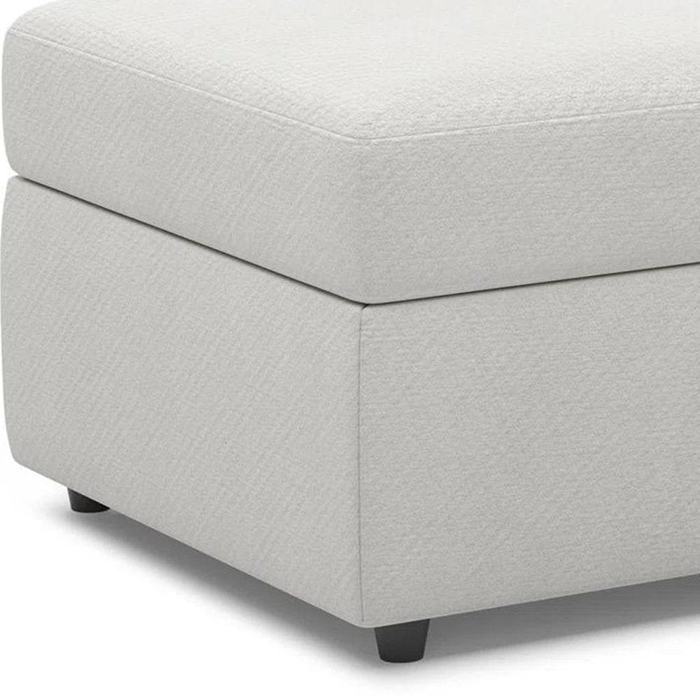 30" Black Velvet Storage Ottoman