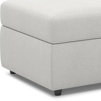 30" Black Velvet Storage Ottoman
