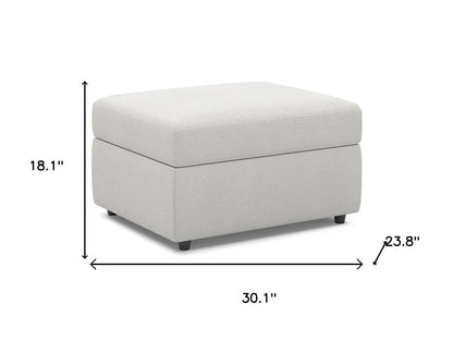 30" Black Velvet Storage Ottoman