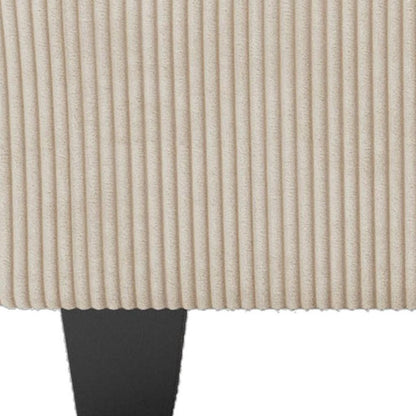 26" Teal Blue and Black Solid Wood and Microfiber Storage Ottoman
