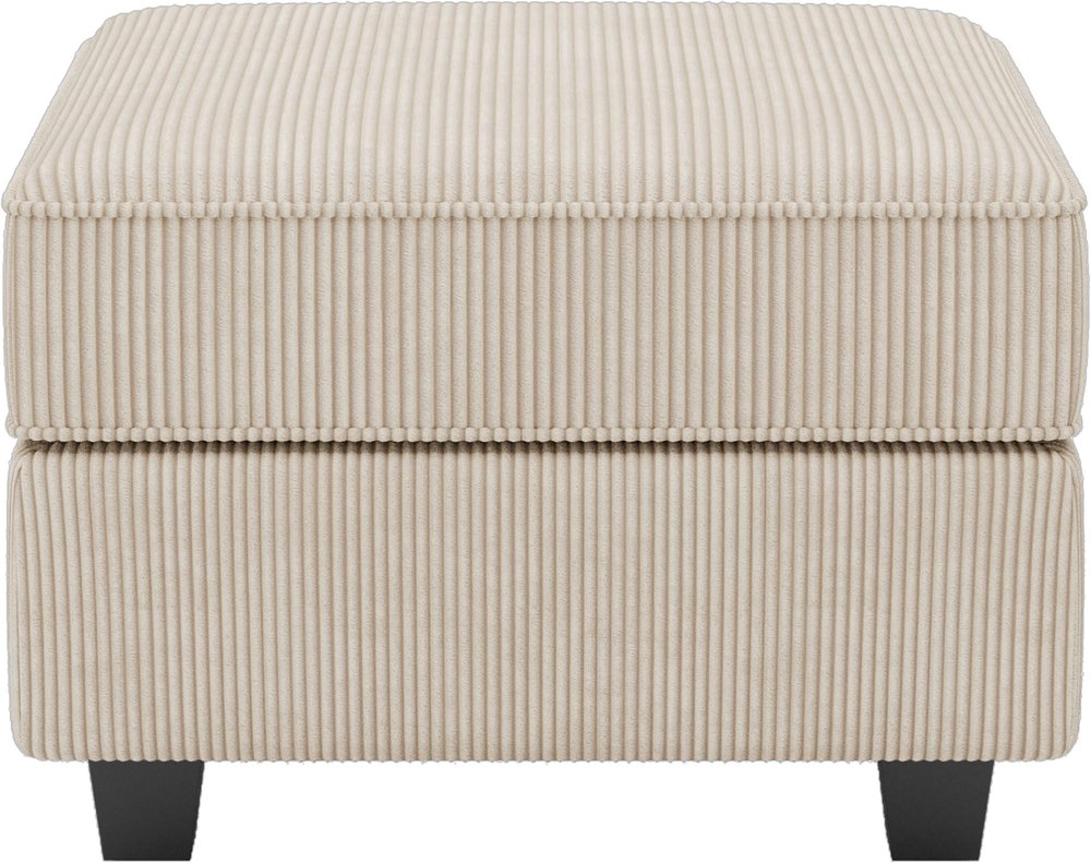 26" Teal Blue and Black Solid Wood and Microfiber Storage Ottoman