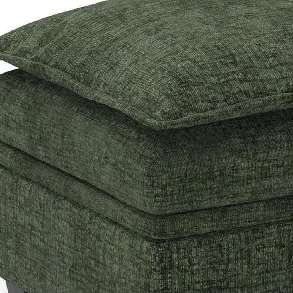 30" Gray and Black Chenille Storage Ottoman