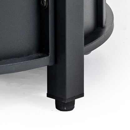 50000 BTU 30" Black Steel Propane Column Fire Pit With Cover
