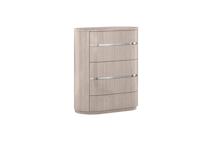 40" Beige Wood Four Drawer Dresser