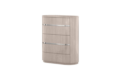 40" Beige Wood Four Drawer Dresser