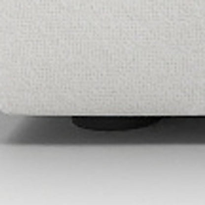 80" White Linen Blend Modular Loveseat and Toss Pillows