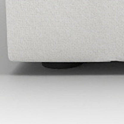 80" White Linen Blend Modular Loveseat and Toss Pillows