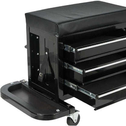26" Black Multi-Tier Steel Tool Chest With Lid
