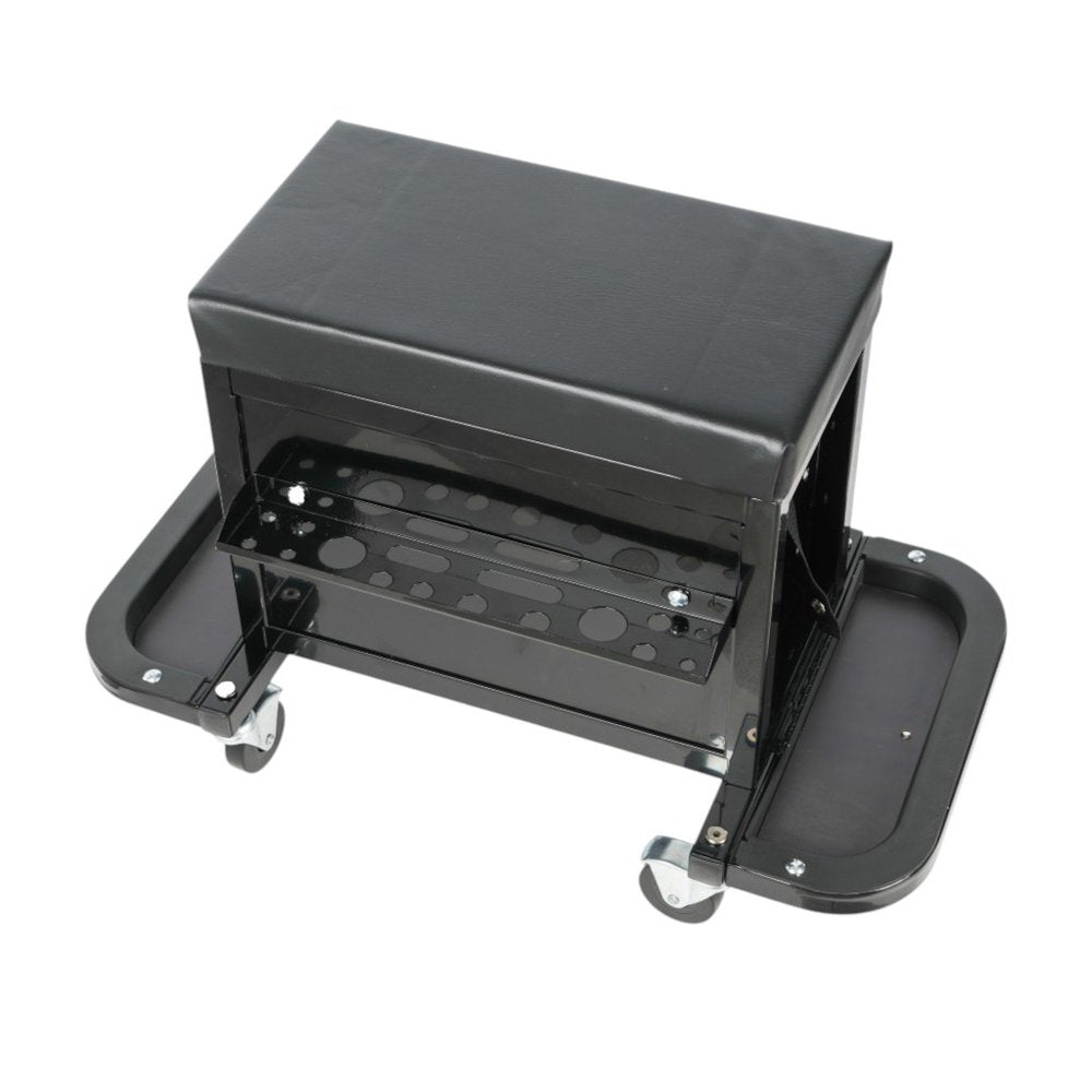 26" Black Multi-Tier Steel Tool Chest With Lid